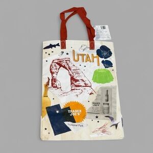 Utah Trader Joe’s Tote Bag with Red Handles